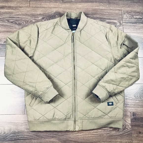 Vans Men’s Full Zip Quilted Canteen Trusel Bomber Jacket Size XXL - 0A7S8M NWT - Picture 2 of 10